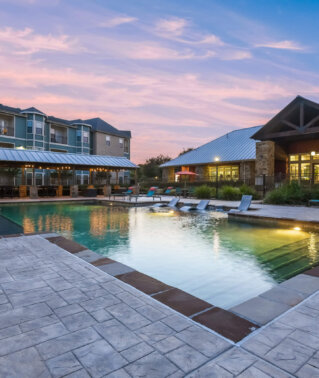 Boardwalk exterior pool view